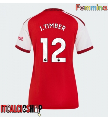 Arsenal Jurrien Timber #12 Prima Maglia Femmina 2026-27 Manica Corta